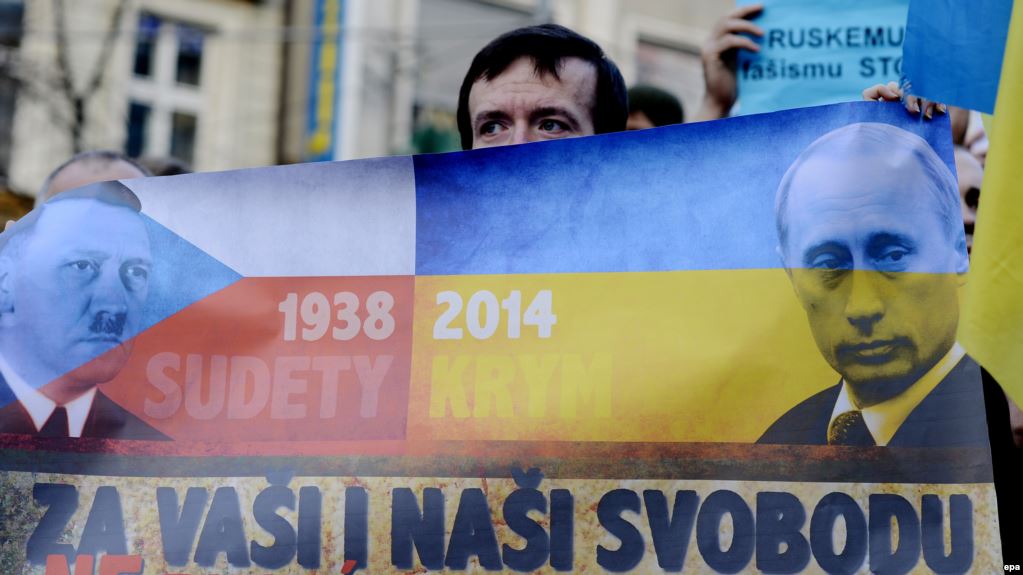 У центрі Праги до Дня Соборності України відбулася акція Stop Putin, Stop War