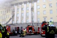 Открытый огонь в здании Минобороны РФ ликвидирован