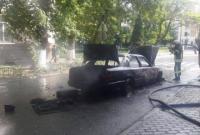 Во время движения загорелась машина в Днепре