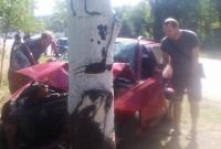 Автомобиль в Мариуполе въехал в дерево, есть пострадавшие