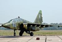 В Хмельницкой области на взлетной полосе загорелся Су-25