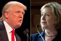 Клинтон получает больше голосов, чем Трамп на предвыборной гонке