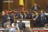"Радикалы" Ляшко заблокировали парламентскую трибуну