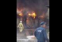 В Донецке произошел сильный пожар