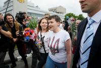 Савченко впервые выступила на свободе после прибытия в Украину (видео)