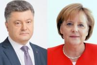 П.Порошенко и А.Меркель договорились о встрече глав МИД стран нормандской четверки