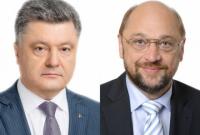М.Шульц - П.Порошенко: в Европарламенте есть большинство для предоставления безвизового режима для украинцев