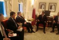 П.Порошенко в США встретился с эмиром Государства Катар