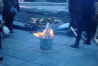 Активисты на Майдане разожгли костры (2 фото)