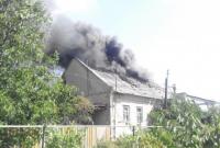 Больше часа тушили пожар в Запорожской области