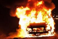 Во время чемпионата Украины по мини-ралли в Одесской области загорелся автомобиль