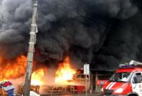 Пожар на "Дарынке" в Киеве: есть погибший