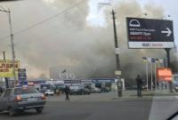 В Киеве в районе завода Электронмаш произошел пожар