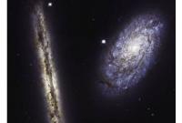 Космический телескоп Хаббл сделал уникальный снимок двух спиральных галактик