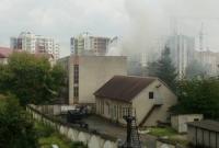 Из-за пожара в львовском депо эвакуировали 20 человек