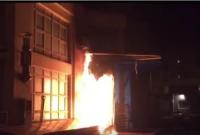 Сегодня в Киеве ночью горел супермаркет (видео)