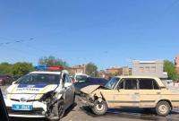 В Харькове полицейский Prius во время преследования попал в ДТП
