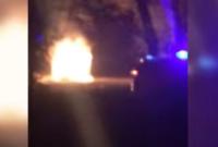 Взрыв машины полицейского в Желтых Водах: появилось видео с горящим автомобилем (видео)