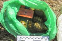 В Луганской области обнаружили пакет с гранатами и тротилом