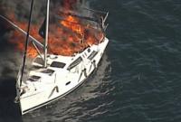 В Греции загорелась и утонула яхта