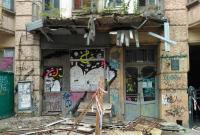 В центре Киева в полуразрушенной усадьбе Мурашко обвалился балкон
