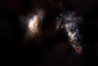 Астрономы обнаружили две древних галактики, которые окружены темной материей