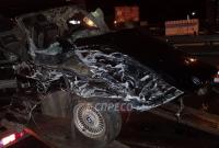 Ночное ДТП в Киеве: BMW превратился в груду металлолома, водитель чудом уцелел (фото)