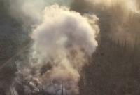Появилось видео взрывов в Калиновке с высоты птичьего полета