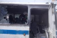 Автобус горел возле драматического театра в Николаеве