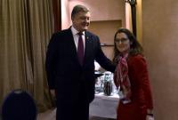 П.Порошенко провел переговоры с главой МИД Канады на украинском языке