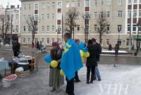 В Хмельницком прошел флешмоб "Крым - это Украина"