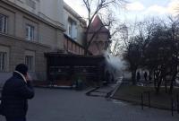 В центре Львова произошел пожар в ресторане