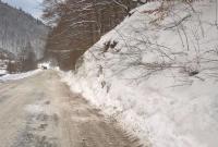 На Закарпатье на дорогу сошла снежная лавина