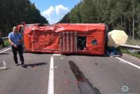 В Черниговской области перевернулся автобус с пассажирами: есть пострадавшие