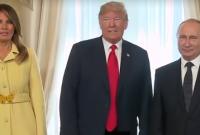Внимание на выражение лица: Мелания Трамп не смогла скрыть эмоций после рукопожатия с Путиным (видео)