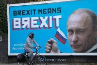 Плакаты о Brexit с лицом Путина продолжают появляться на улицах Лондона