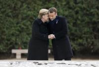 Макрон и Меркель открыли памятный знак к годовщине окончания Первой мировой войны