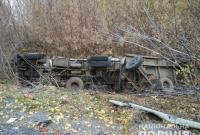 В Сумской области перевернулся грузовик с дизтопливом: водителю стало плохо