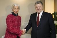 Порошенко заверил Лагард в готовности Украины продолжать сотрудничество с МВФ