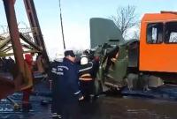 Из-за ветра в Ивано-Франковске упал 34-тонный строительной кран: погибли двое людей
