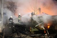 В Киеве произошел масштабный пожар в частном секторе Киева