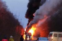 В Житомирской области сгорел рейсовый автобус