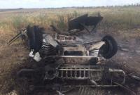 "Остался один каркас": появились фото уничтоженного санитарного авто сил ООС на Донбассе