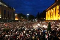 В Грузии возобновились акции протеста у парламента