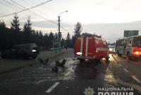 На Прикарпатье столкнулись служебный автомобиль ГСЧС и внедорожник, четверо пострадавших