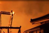 В Японии горит старинный замок из списка ЮНЕСКО (видео)