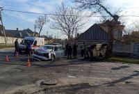В Херсоне полицейское авто попало в ДТП, пятеро пострадавших