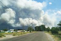 Лесной пожар в Луганской области достиг населенных пунктов, жителей эвакуируют