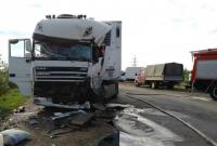 В Днепропетровской области произошло лобовое столкновение двух грузовиков