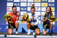 Украинка попала на пьедестал почета чемпионата Европы по велосипедному спорту